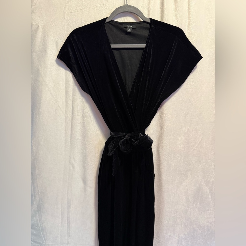 Alfani Black Velvet Jumpsuit
